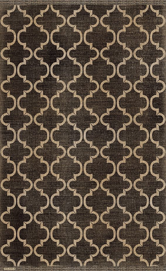 BEIJA FLOR-Suzanna Black Soft Flooring Vinyl Rug