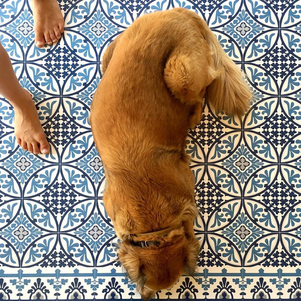 BEIJA FLOR Vinyl Mat- Barcelona Dark Blue for easy living