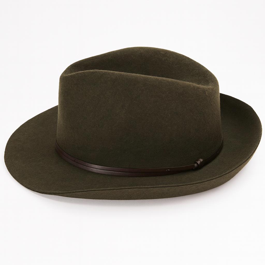 TRAVAUX EN COURS Felt Fedora Hat - Loden