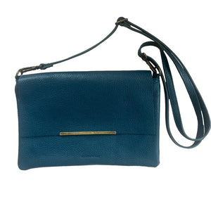 MAISON FANLI - Leather Cross Body Bag TEAL