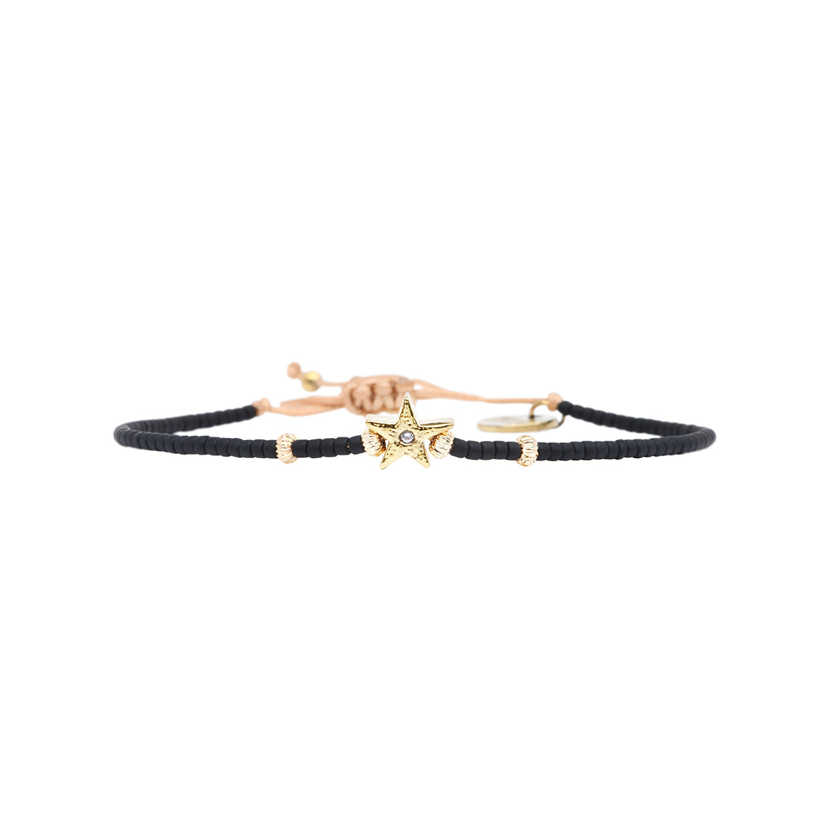 Miyuki bead bracelet in black tones with stars – Belle Mais Pas Que