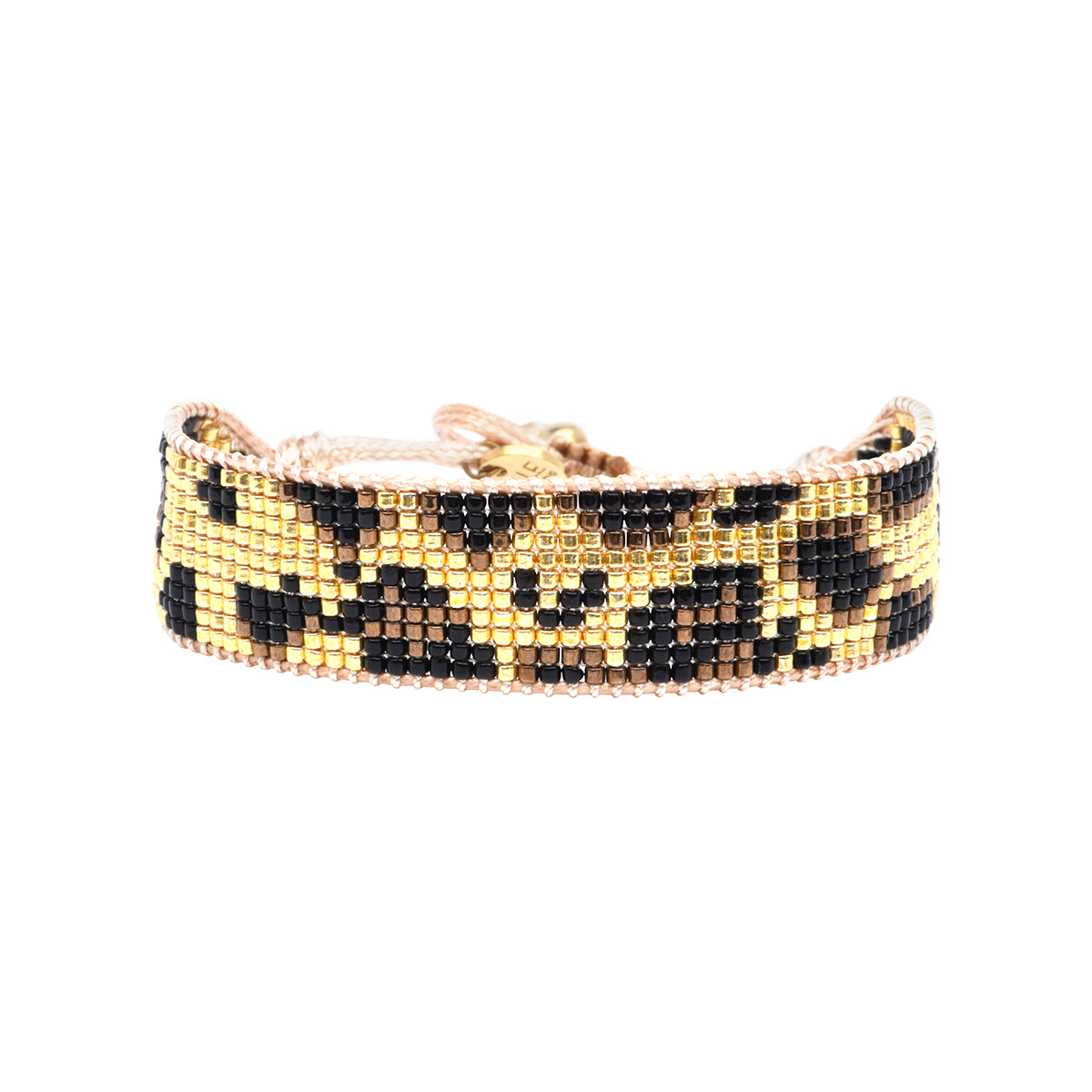 Handwoven Miyuki bead bracelet in black and brown tones – Belle Mais Pas Que