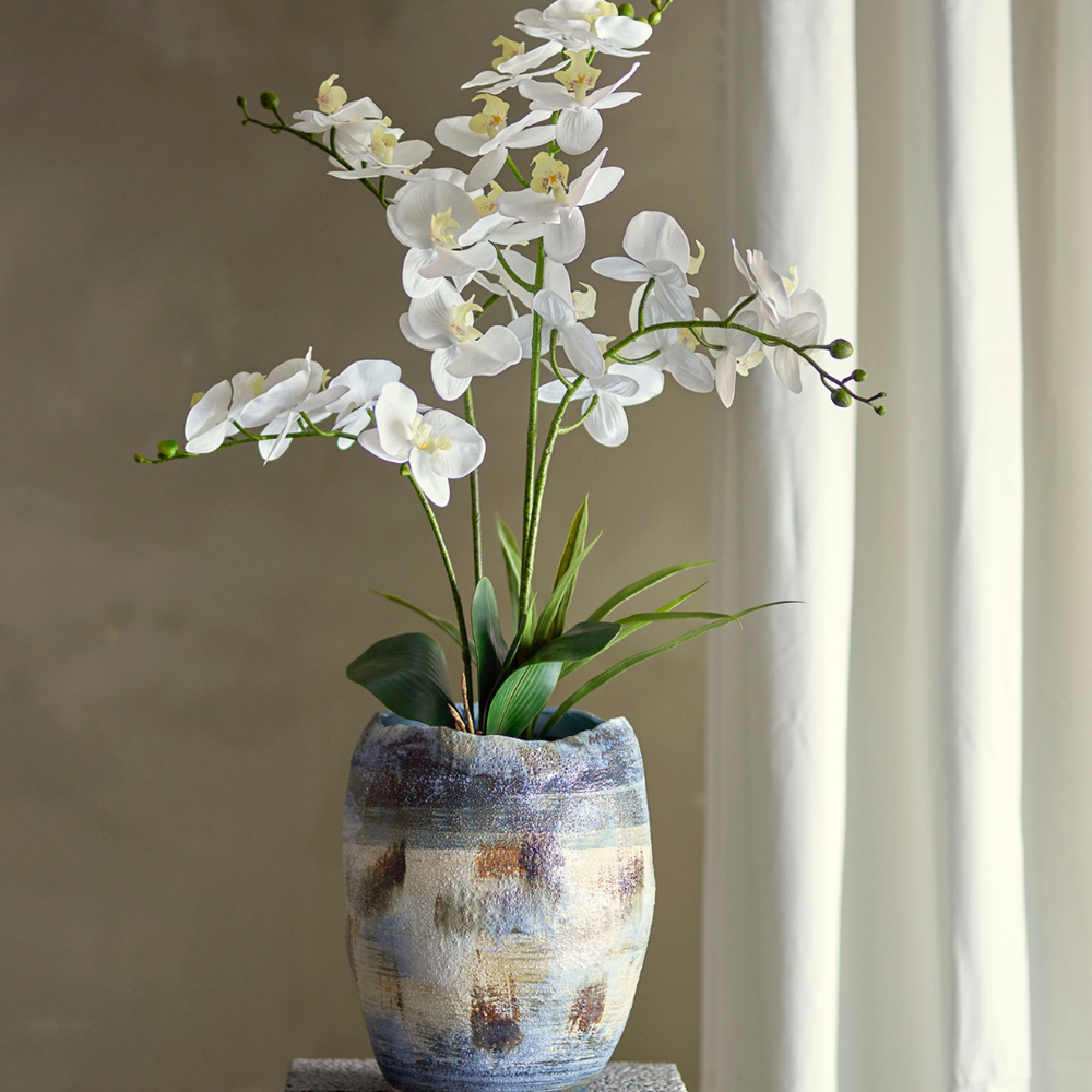 Nienna Vase, Blue, Stoneware