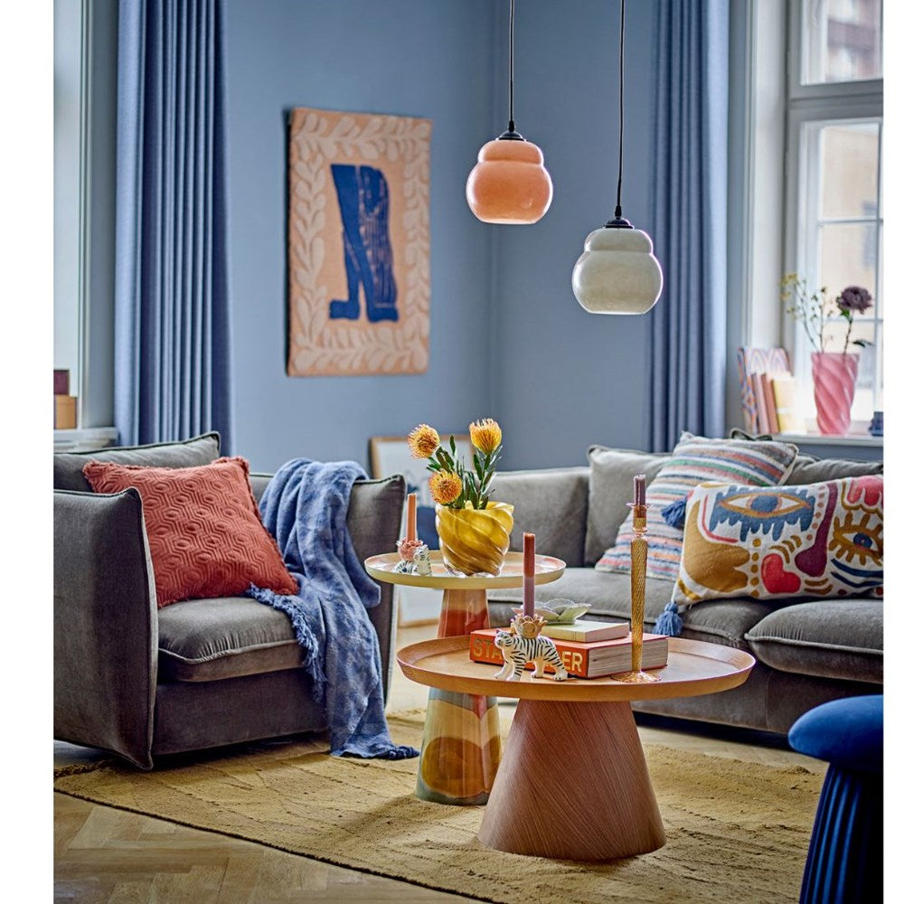 BLOOMINGVILLE-Udine Throw, Blue, Recycled Cotton