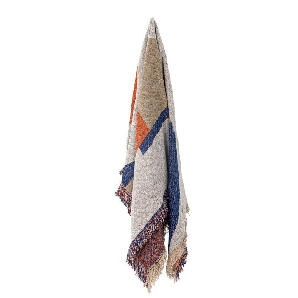 BLOOMINGVILLE-Clarita Throw, Orange, Recycled Cotton