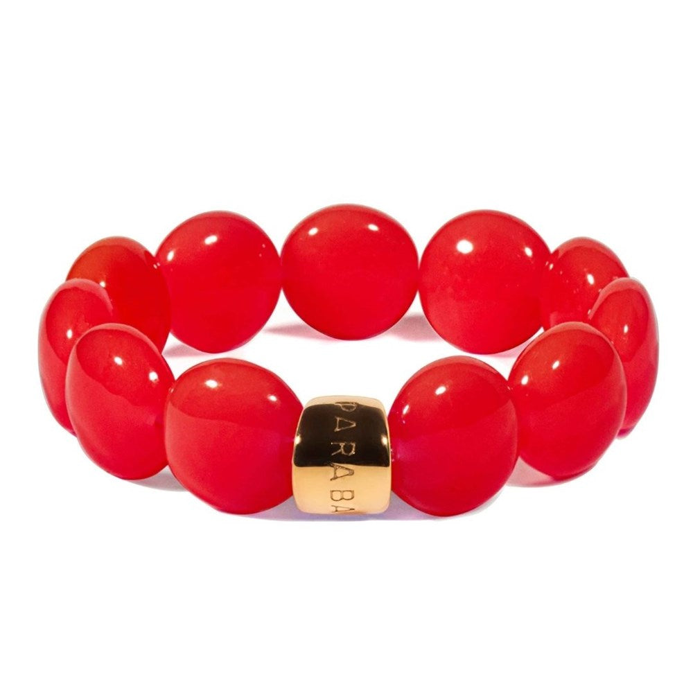 PARABAYA Red Bombom Resin Single Bracelet