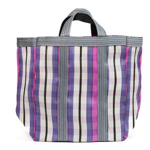 PARISIAN COOL Market Bag - Violet in pink and purple stripes