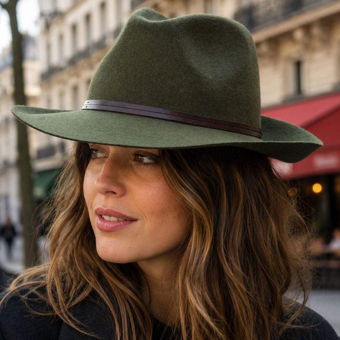 TRAVAUX EN COURS Felt Fedora Hat - Loden