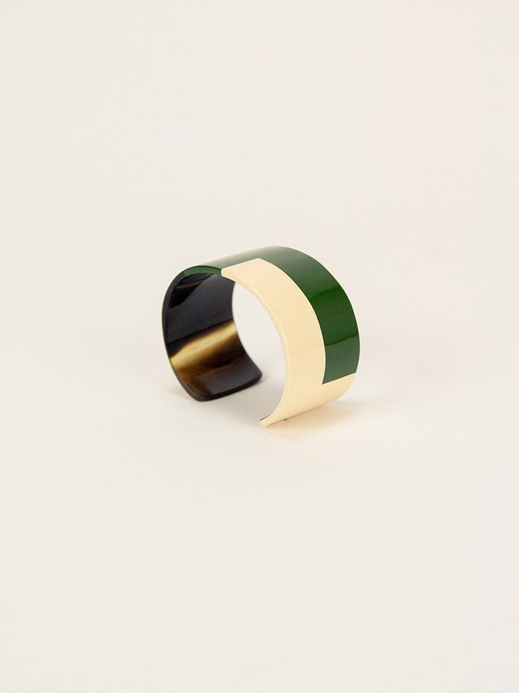 Bicolour Cuff Beige Khaki