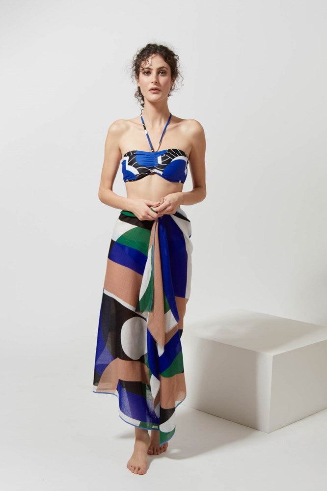 MA POESIE -Vision Blue Scarf