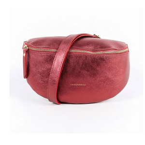 MAISON FANLI - Bum Bag METALLIC BORDEAUX