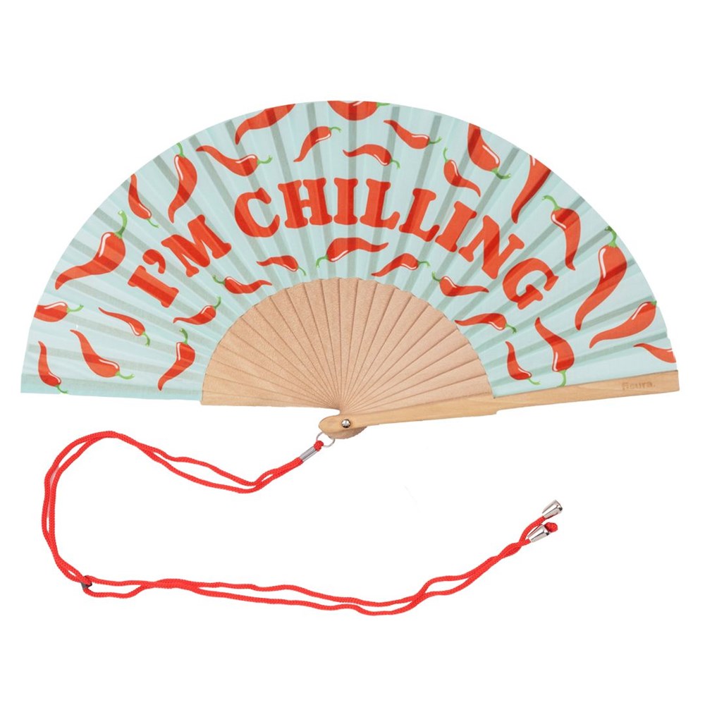 Hand Fan w/Gift Box ‘I'm chilling’ mint