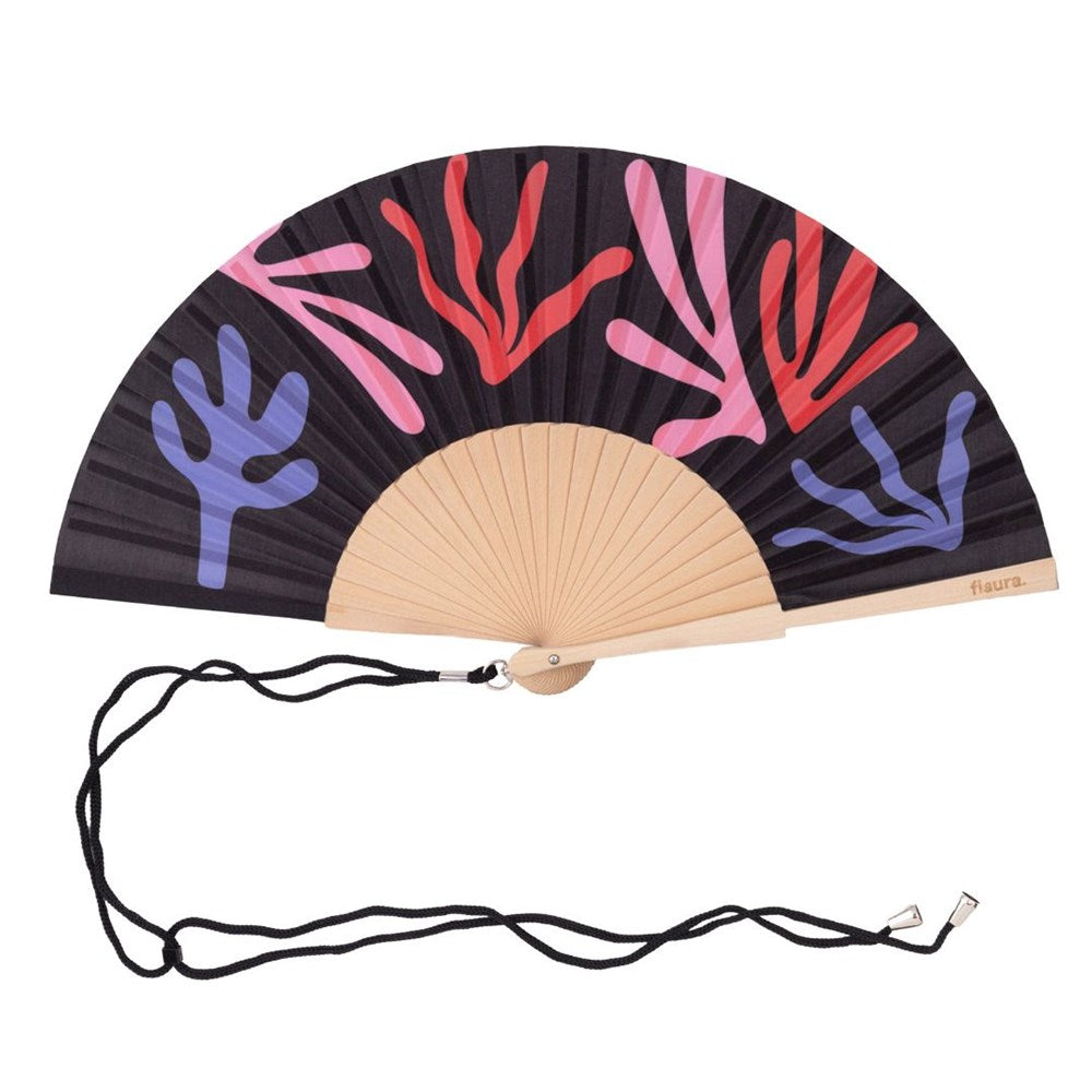 Hand Fan w/Gift Box Black Corals
