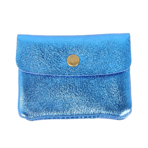 MAISON FANLI - Coin Purse Metallic Electric Blue