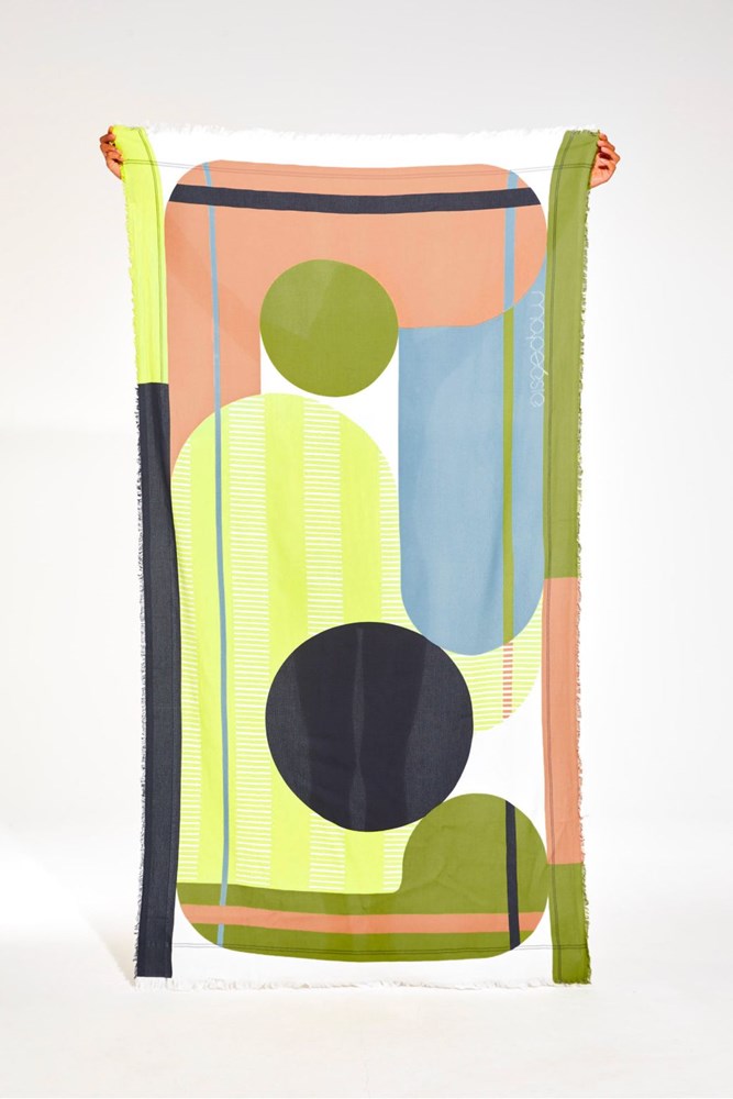 301 - Beach Towel Abstract Lime/S25