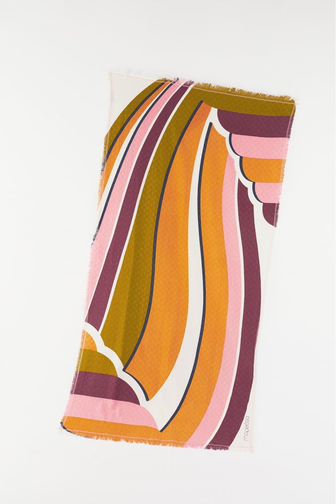 302-PINK LA VAGUE BEACH TOWEL- S24