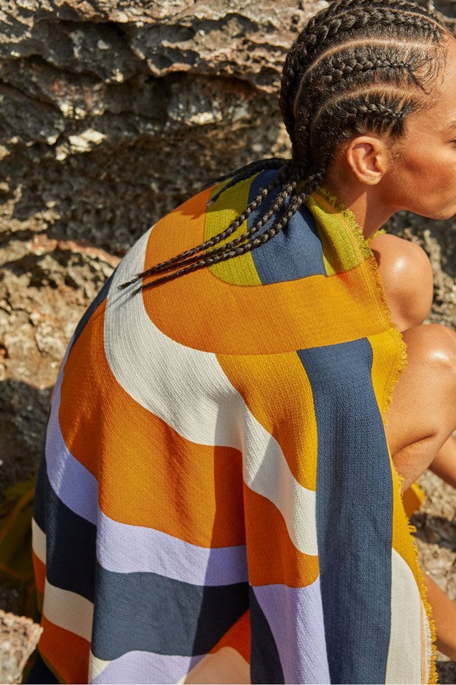 303-COPPER SUPERSONIC BEACH TOWEL- S24