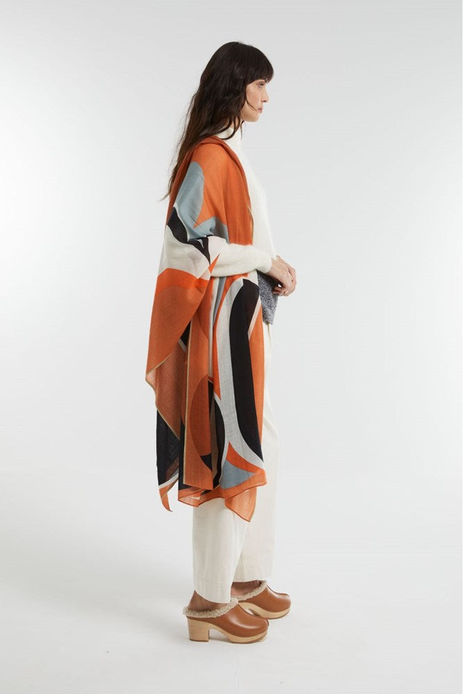 MA POESIE- WOOL SCARF WONDER PEACH-W25