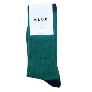 KLUE Merino Wool Socks - Green & Navy band