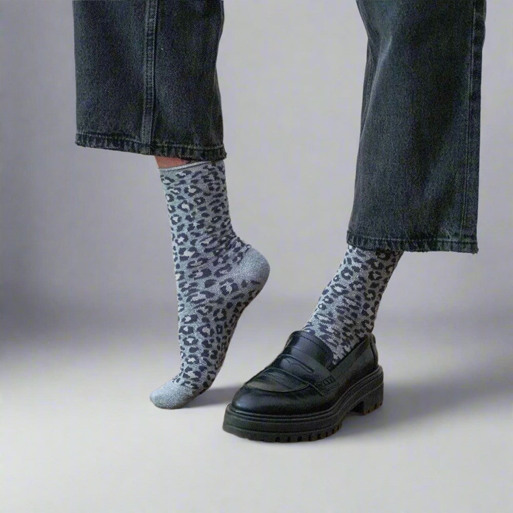 KLUE Glitter Lurex | LEOPARD Grey