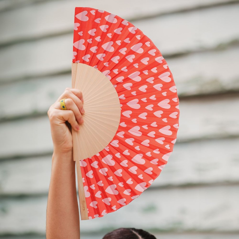 Hand Fan w/Gift Box "Heart"