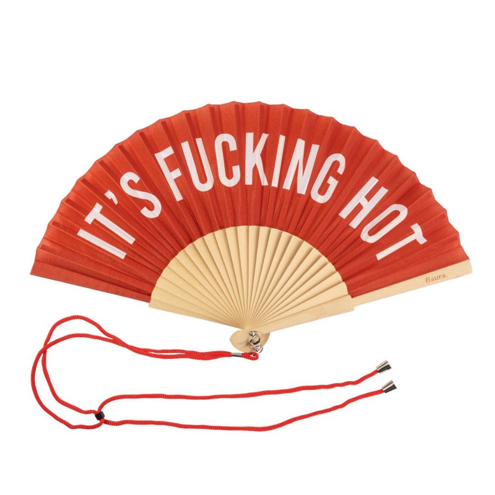 Hand Fan w/Gift Box 'Fucking hot'