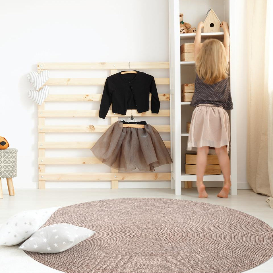 BEIJA FLOR- KIDS BRAIDS Powder Vinyl Rug