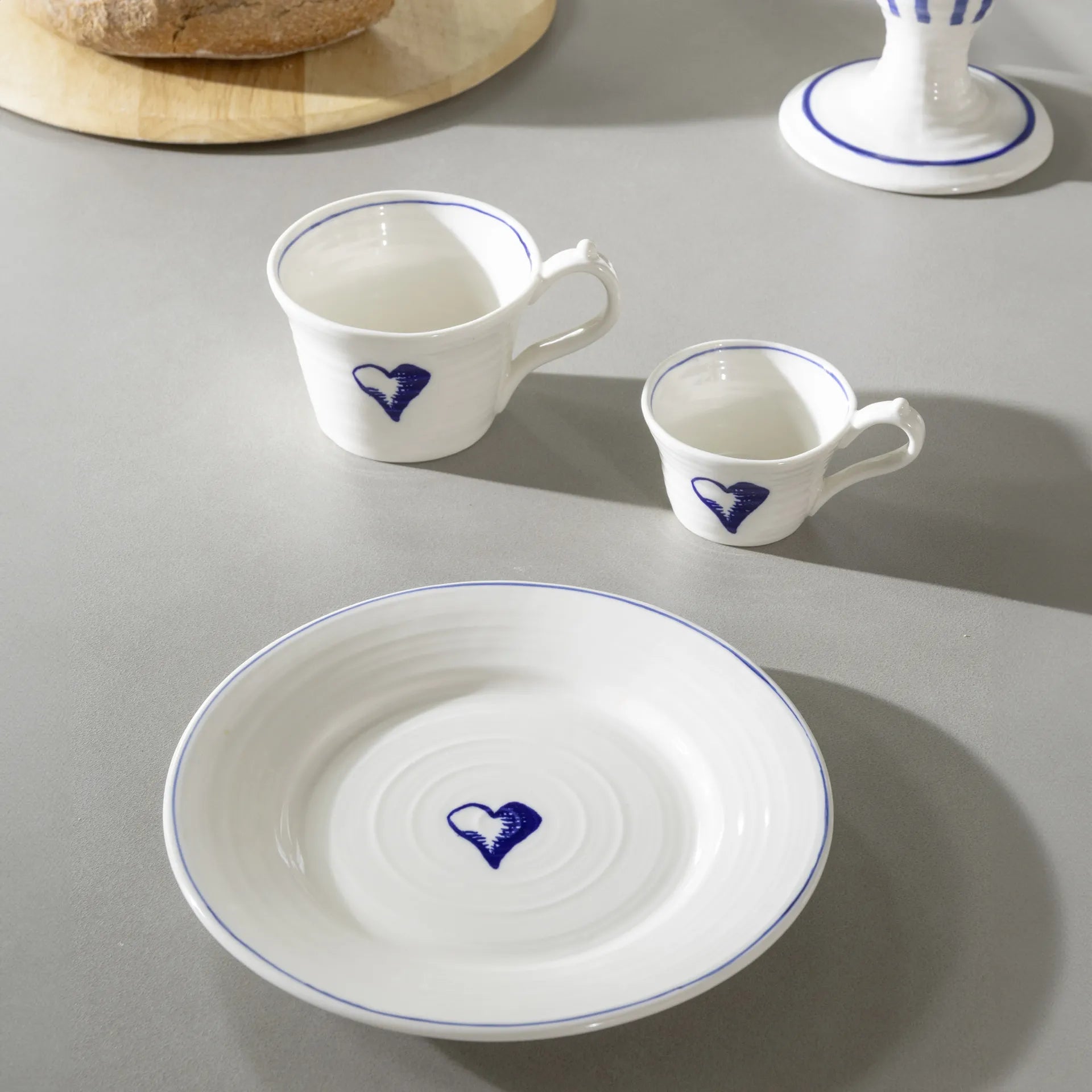 klevering anouk ceramic tableware collection heart design cups and plates