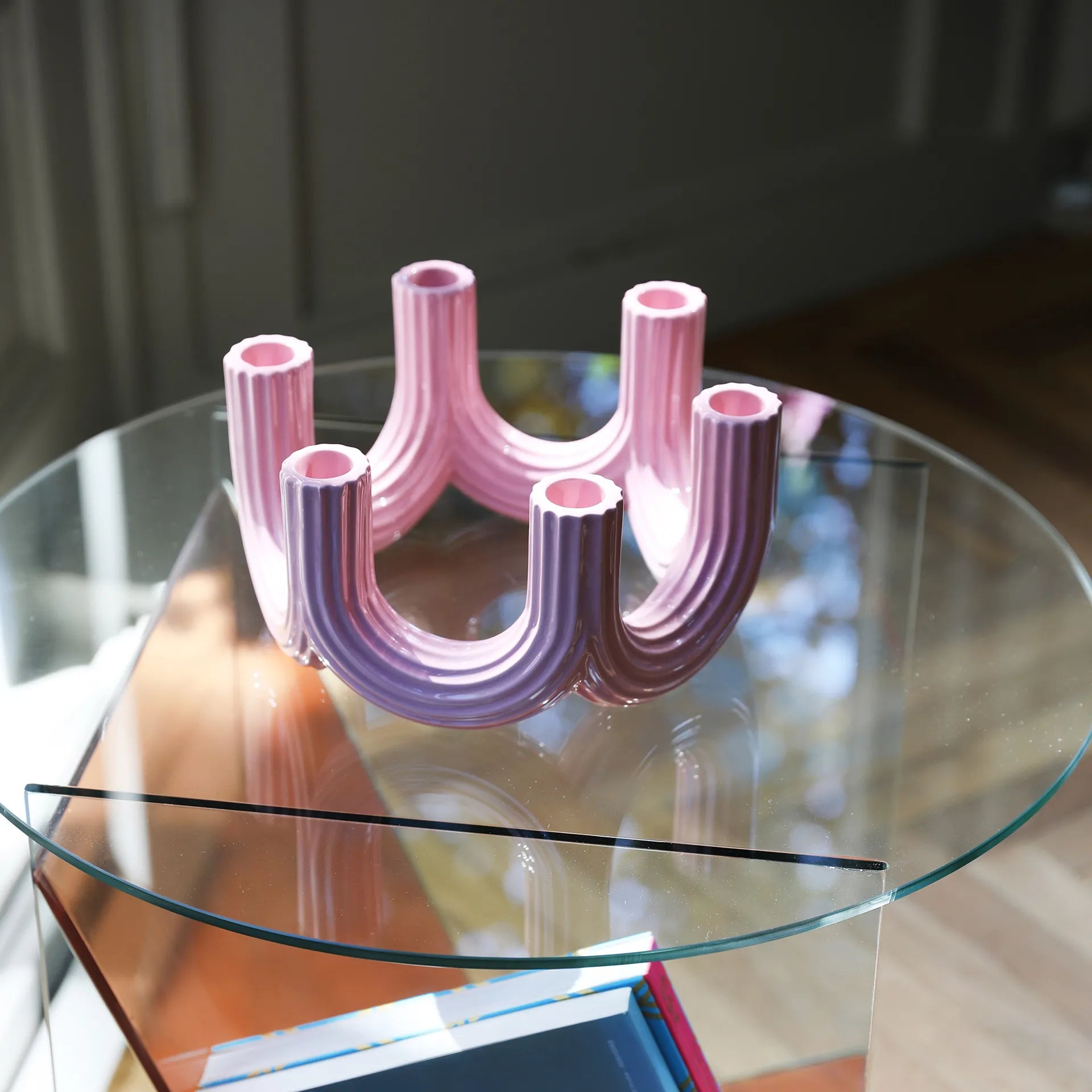 KLEVERING-Candle holder churros pink