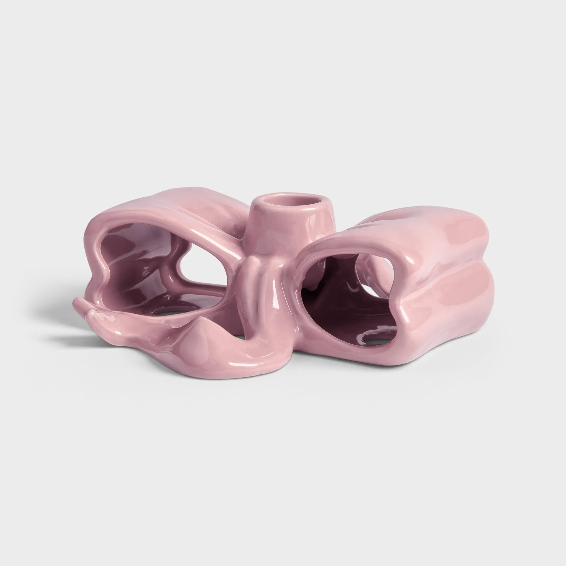 KLEVERING-Candle holder ribbon pink