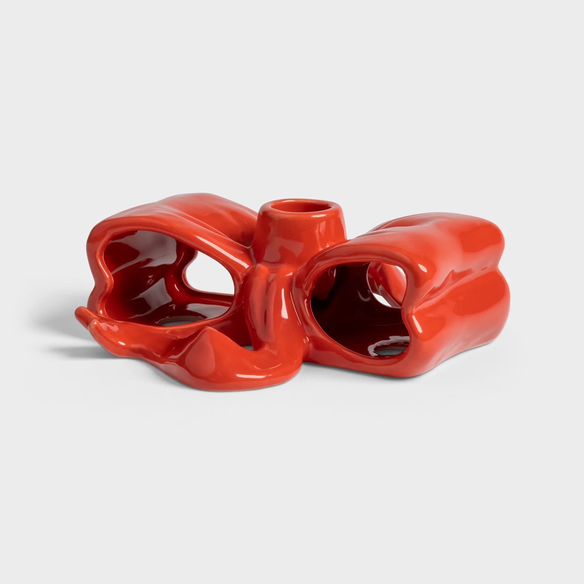 KLEVERING-Candle holder ribbon red