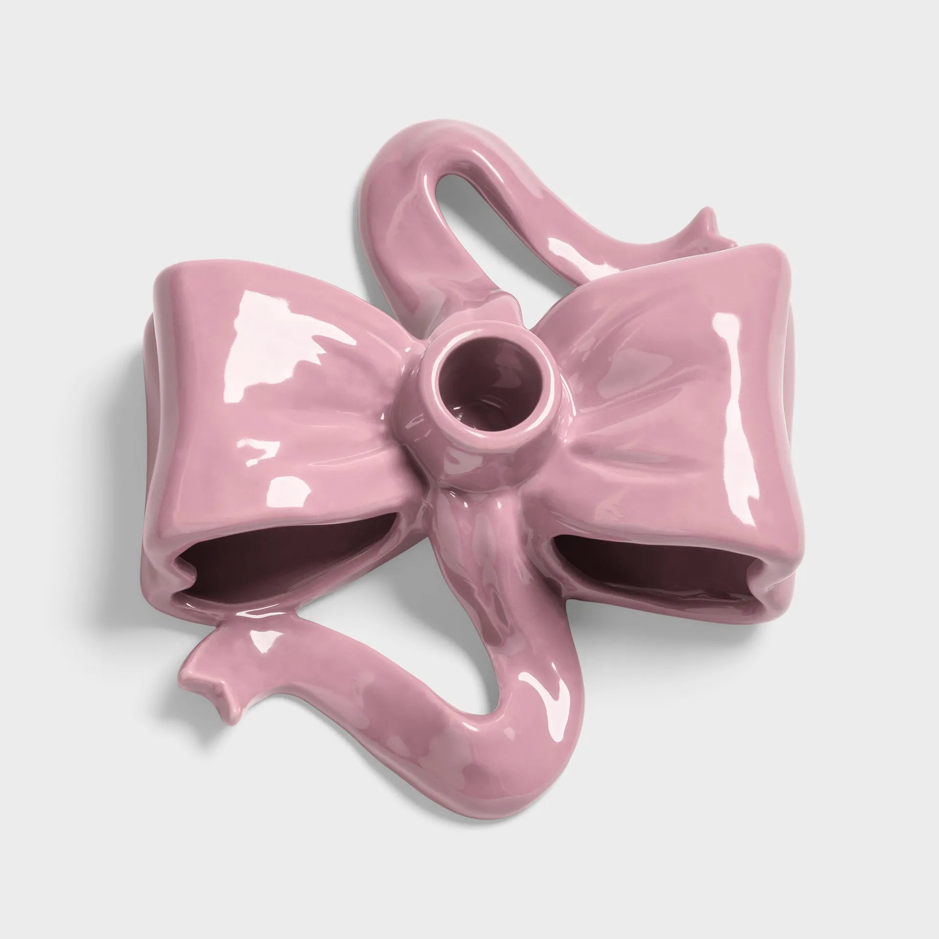 KLEVERING-Candle holder ribbon pink