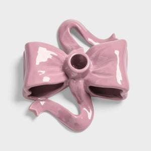 KLEVERING-Candle holder ribbon pink