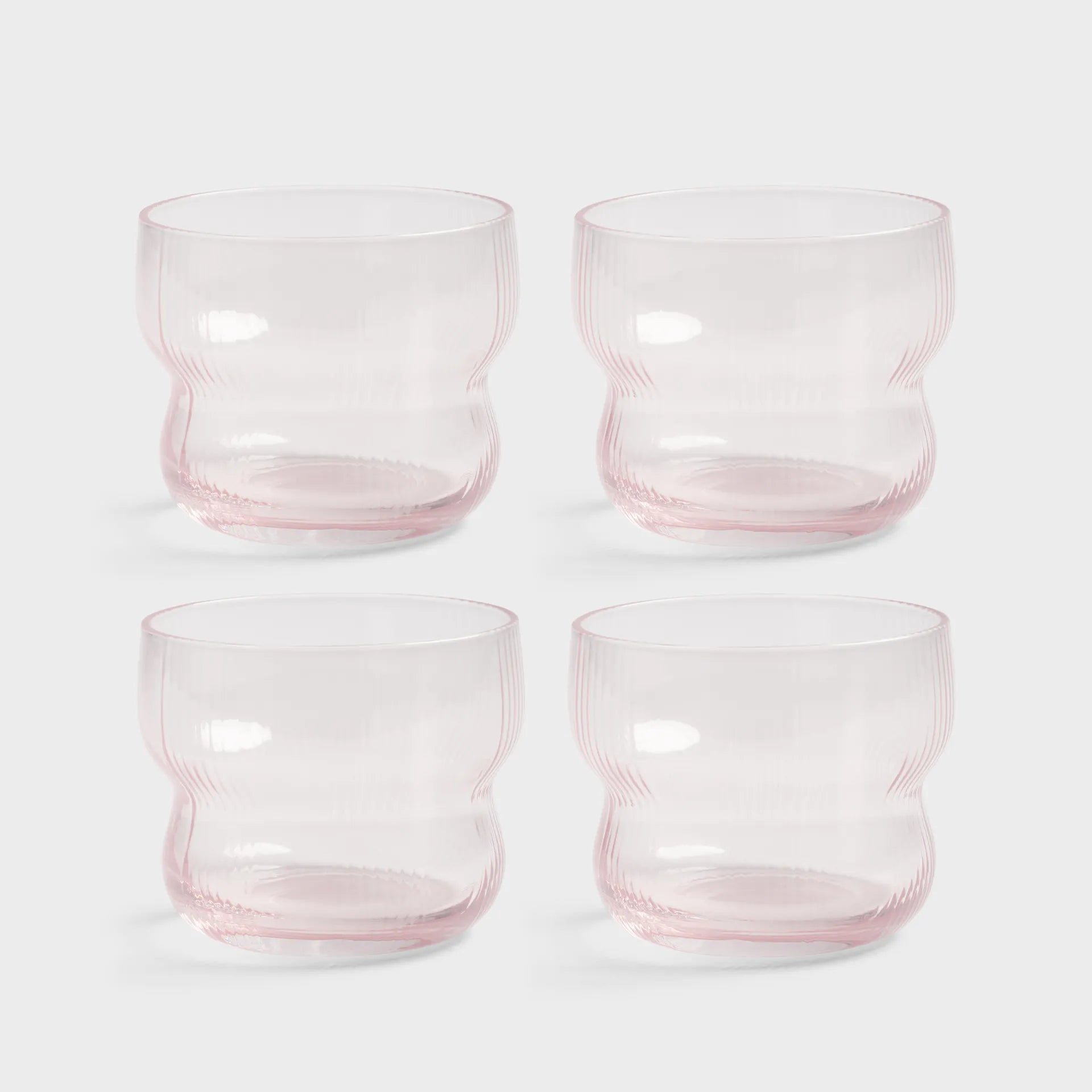 KLEVERING Glass circus pink set of 4