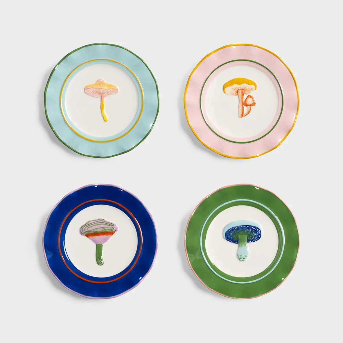 KLEVERING-Plate magic mushroom set of 4