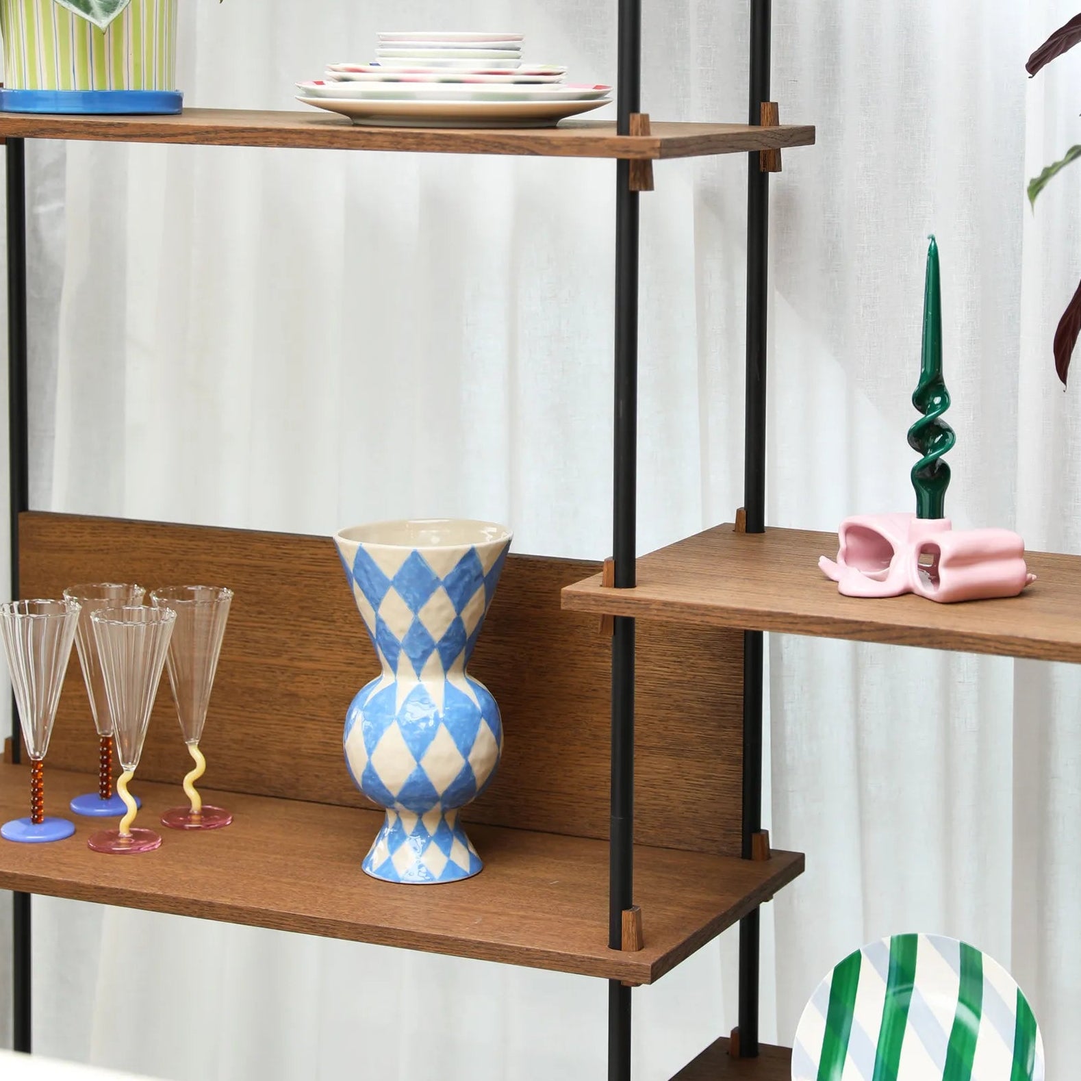 KLEVERING-Vase rhombic blue