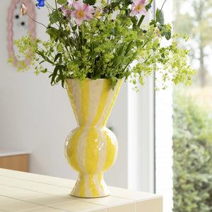 KLEVERING-Vase rhombic yellow