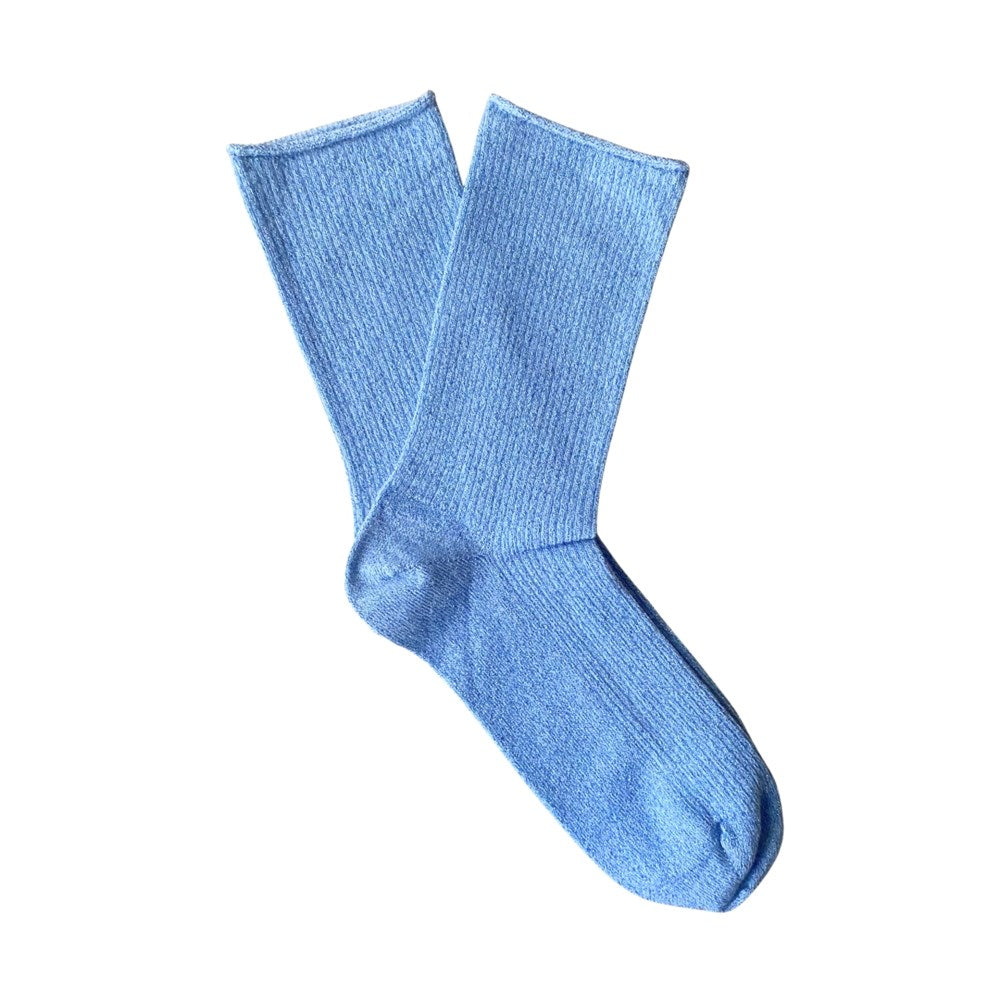 KLUE Glitter Lurex socks in Light Blue