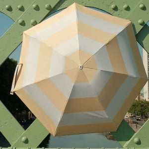 ANATOLE - AURORA UV Protection Umbrella – Sun & Rain - Linen Yellow Stripes