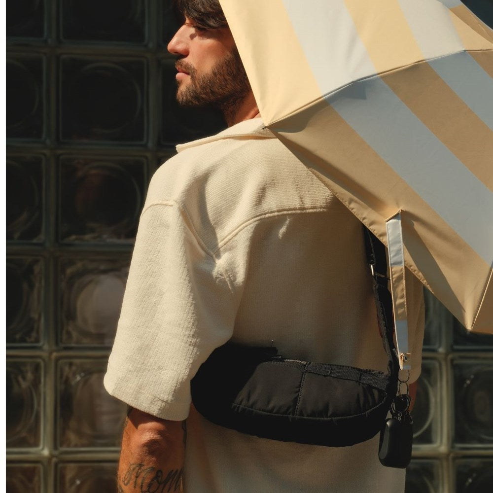 ANATOLE - AURORA| UV Protection Umbrella – Sun & Rain - Linen Yellow Stripes