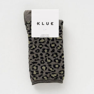 KLUE glitter lurex leopard socks 
