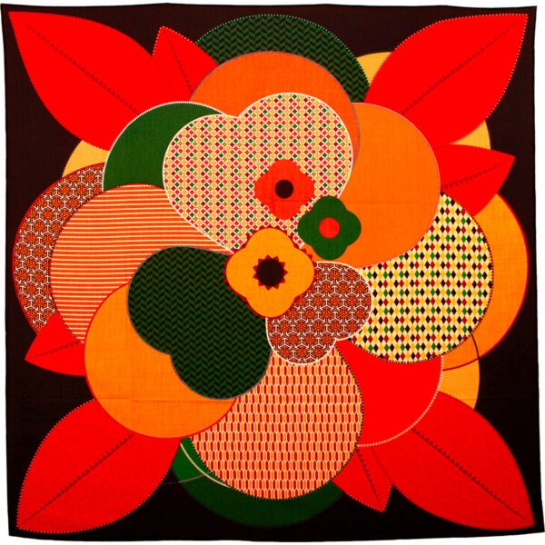 MAISON FANLI Wool & Silk Scarf 110x110cm - Flower Spice