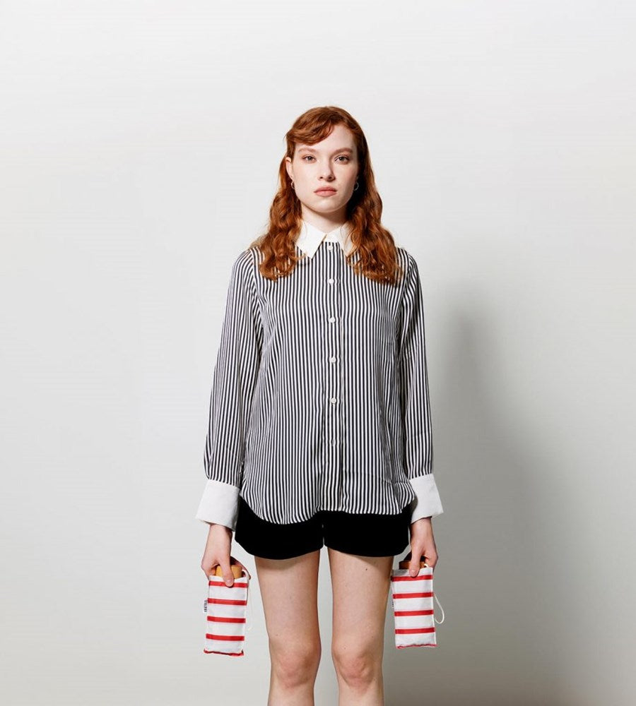 ANATOLE -Striped micro-umbrella Pink Sorbet stripes MARCELLE