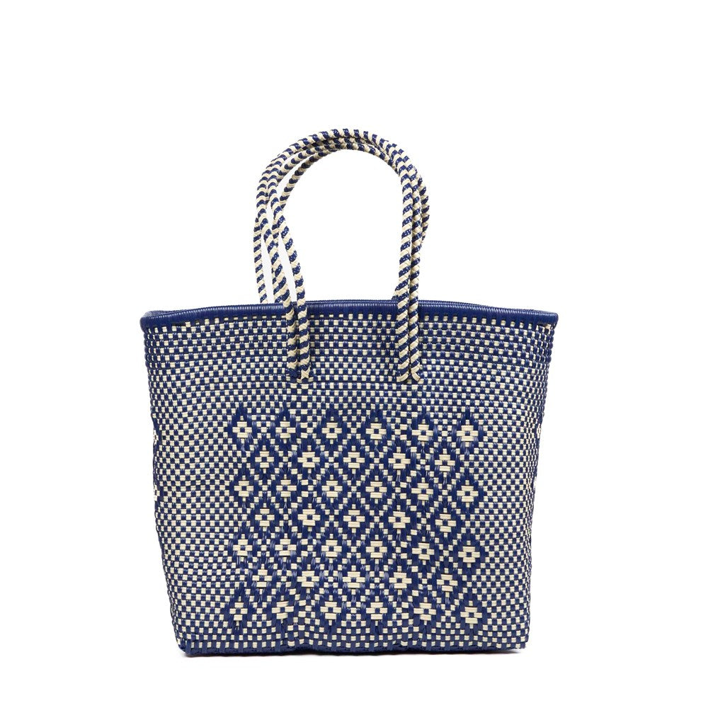 BAHIA BASKETS - PALOMA Blue Large Basket - Double Handle