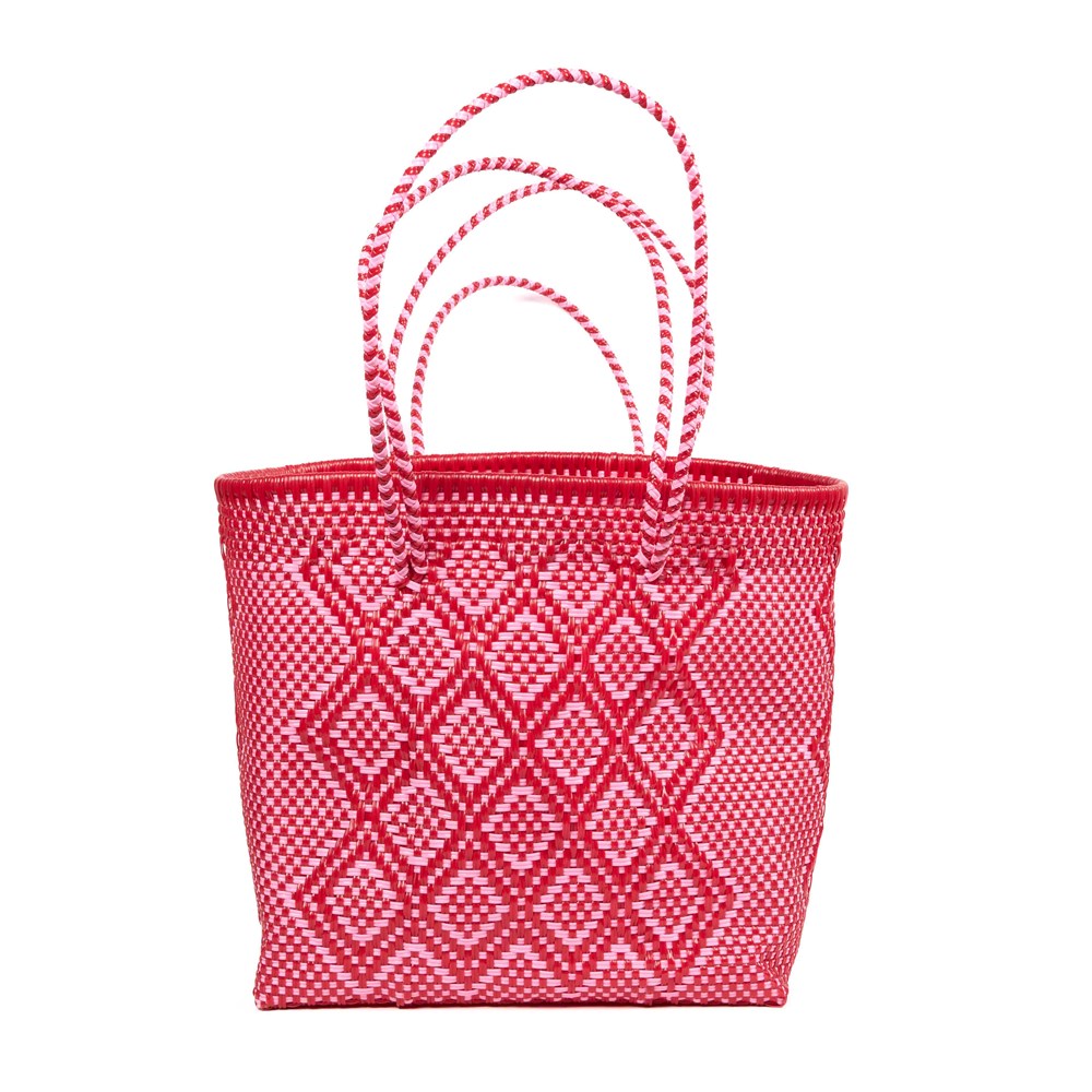 BAHIA BASKETS - PALOMA Red Rose Large Basket - Double Handle