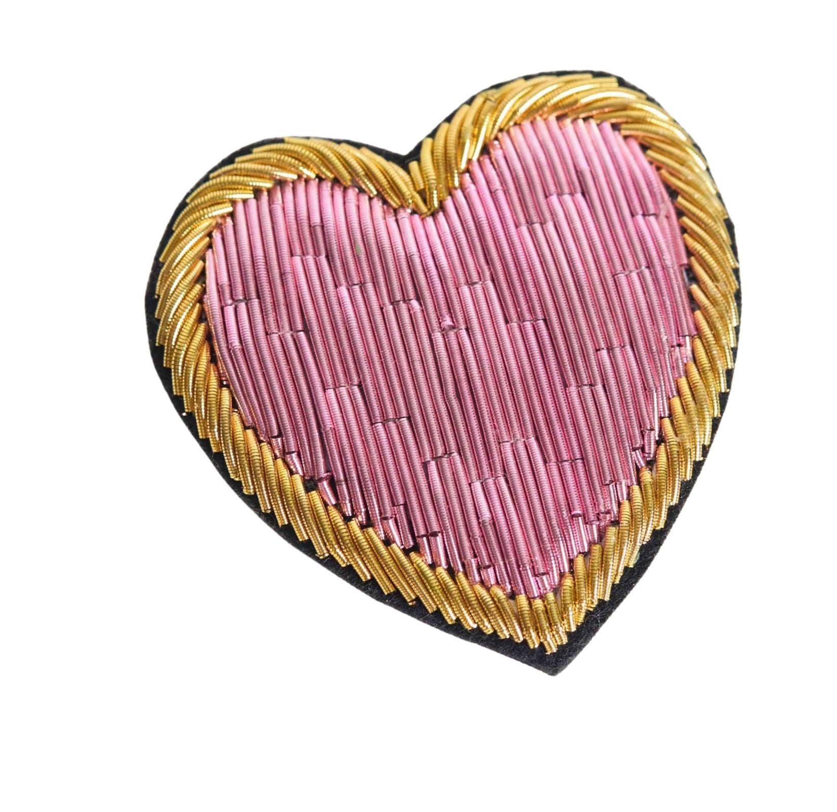 Brooch - Pink Gold Heart