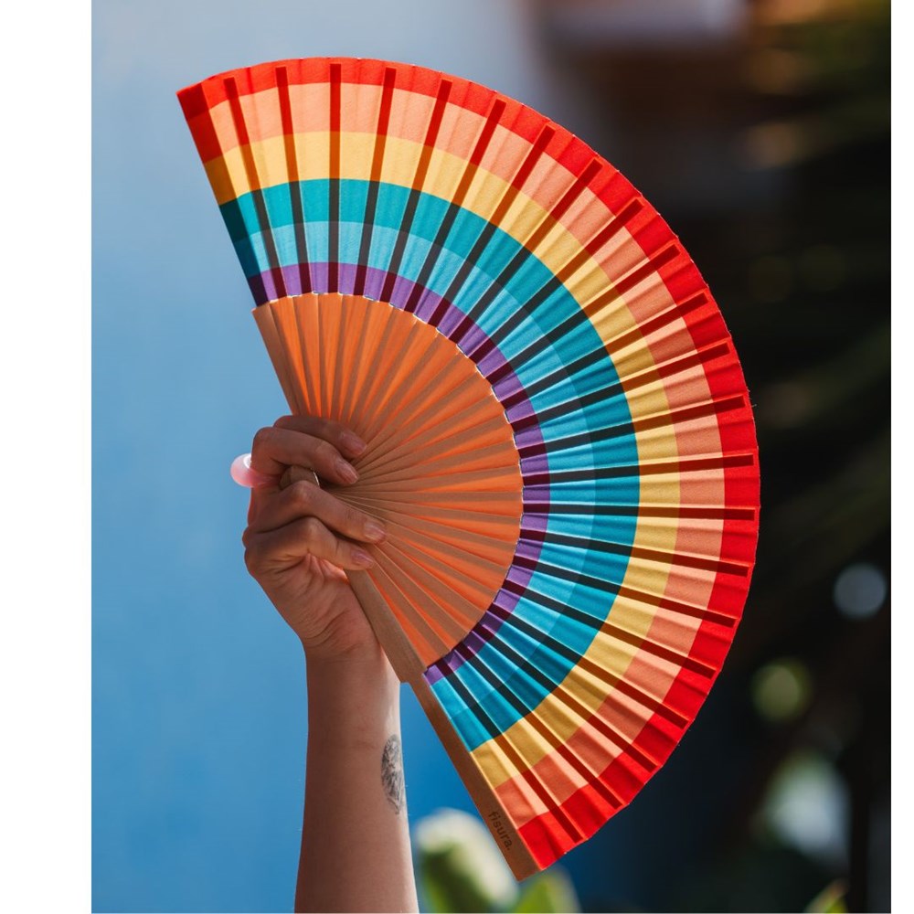 Hand Fan w/Gift Box "Rainbow"
