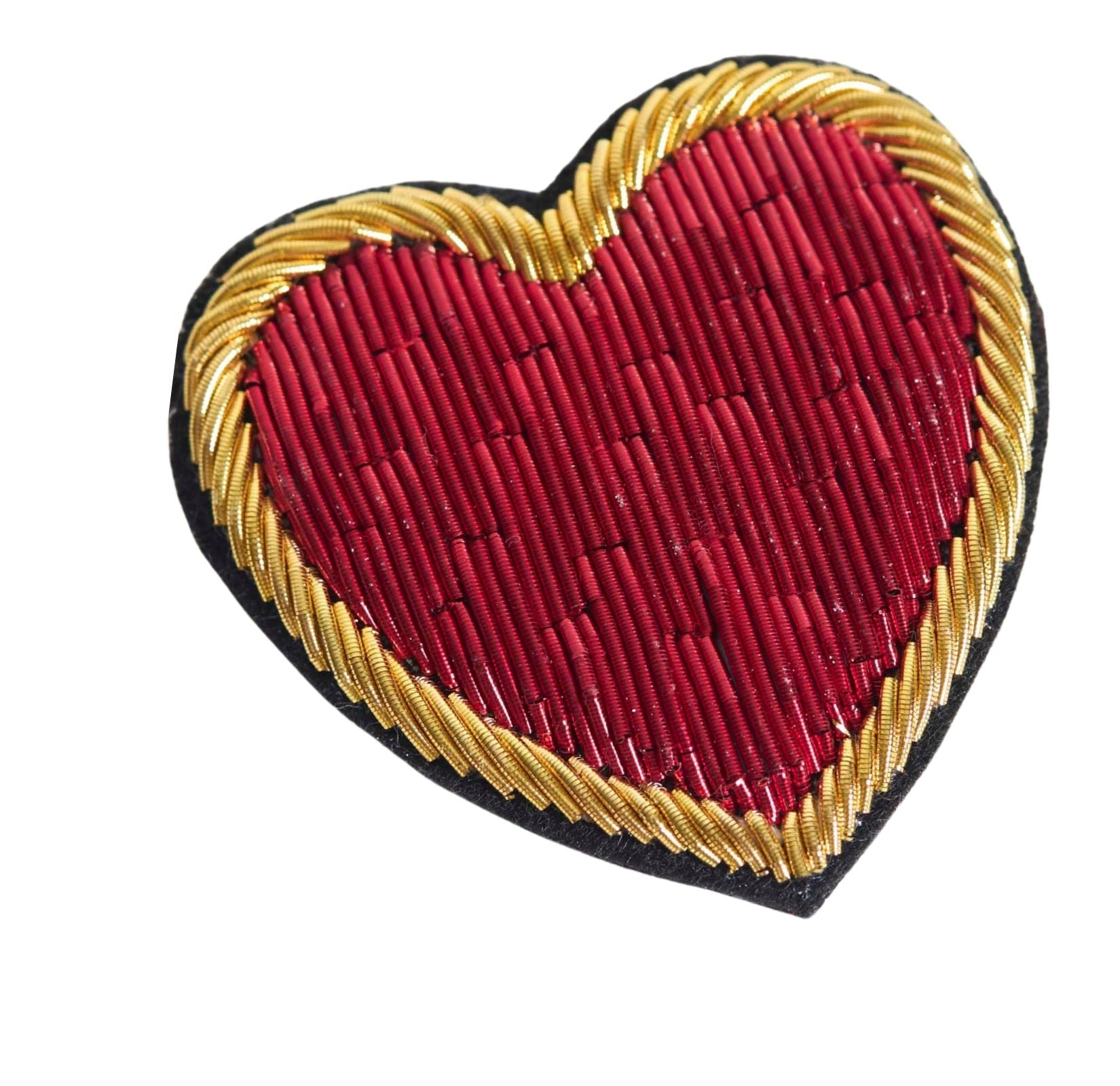 Brooch - Red Gold Heart