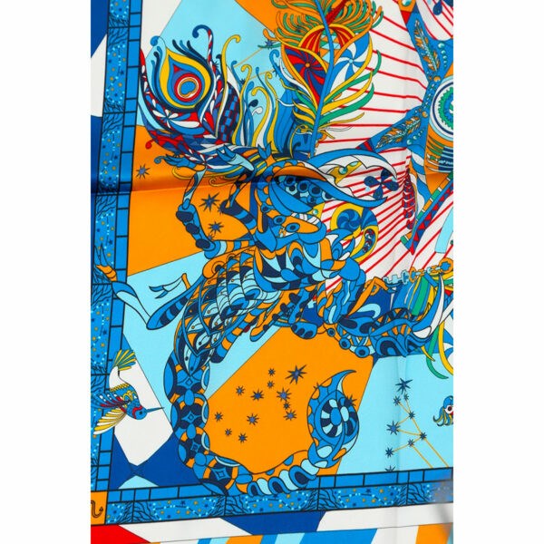 MAISON FANLI Silk Scarf 50x50cm  Astro Scorpio print