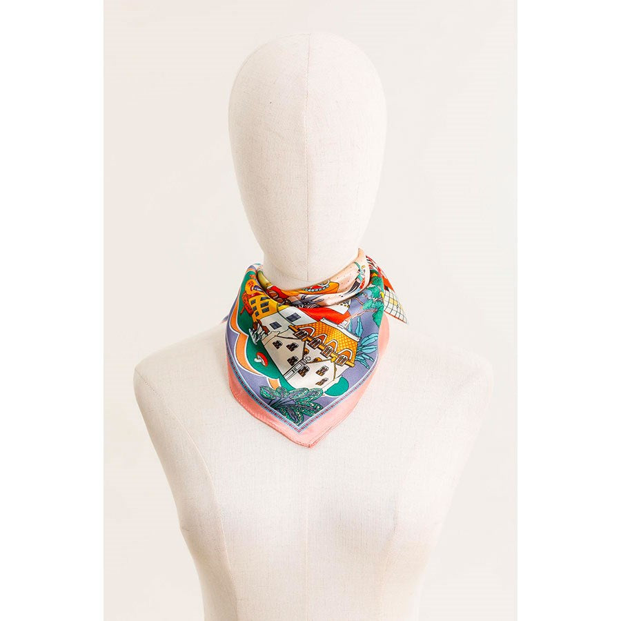 Silk Scarf - Gateaux Lavender- 50X50 CM